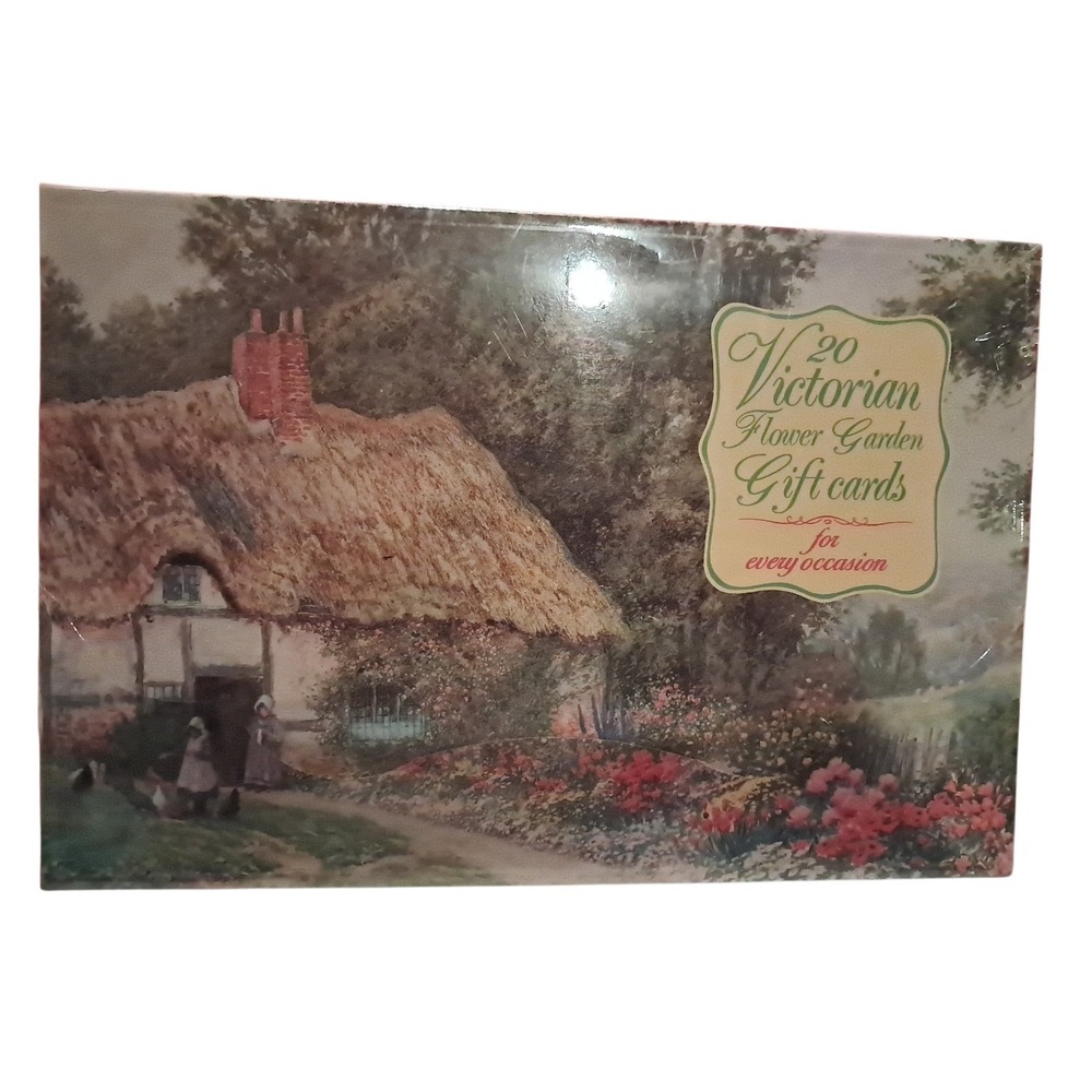 Vintage (1997) Victorian Flower‎ Garden Gift Cards- Set of 20 Brand New Sealed